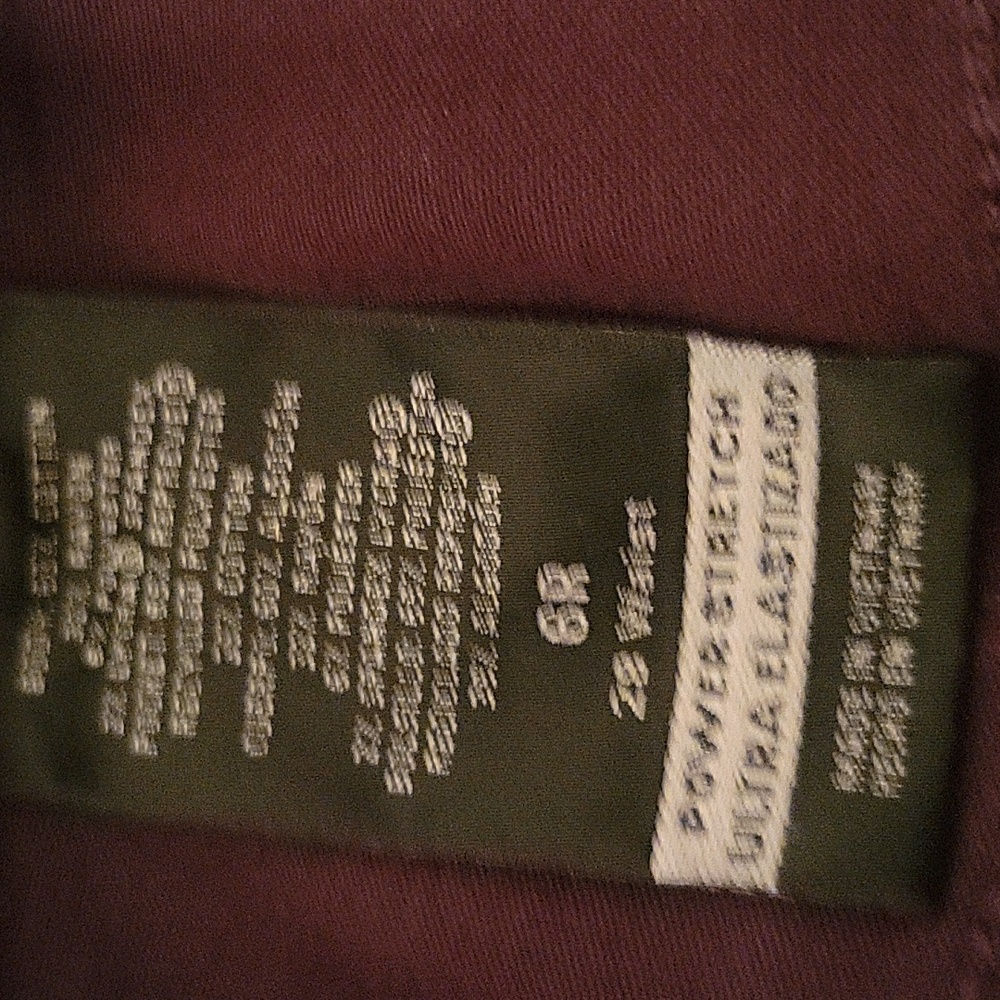 MOSSIMO Black Raspberry High Rise Skinny Denim Power Stretch SZ 6/ 28R NWT - Picture 5 of 7